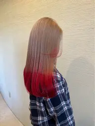 【ケアブリーチ使用】💎カット+デザインカラー(インナー、イヤリング、ハイライト)＋トリートメント🦋