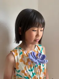 ワンレングスボブ　切りっぱなしボブ