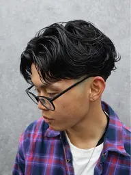 【トレンド毛流れ🔥】メンズカット✂️+ケアニュアンスパーマ🌀