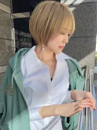 【❣️業界最高峰ケアブリーチ❣️】ブリーチ1回+オンカラーで透明感のあるツヤカラー🌙