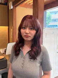💜🦋カット+ブリーチなしダブルカラー+5stepトリートメント🤍
