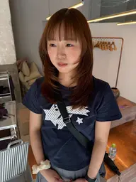 ブリーチ無しダブルカラー＋ポイントカット（希望有無）+トリートメント👗