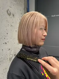 🩵【ボブ限定・ご新規様限定】カット＋全体ブリーチ＋カラー
