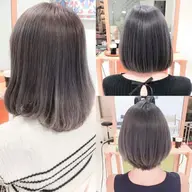 【カラー+トリートメント】最高級透明感ヘアカラー+超浸透潤つやトリートメント