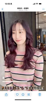 🩶艶巻きロングに変身🩶韓国風コテ巻きパーマ🇰🇷+韓国レイヤーで大人美人✂️