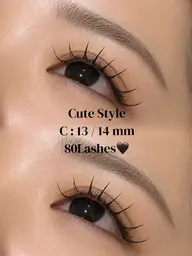 【最高級毛質🖤】フラットラッシュ 80本 ➕ 束感コーティング
