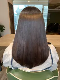 ファッションカラー🩷+最上級髪質改善超音波トリートメント(カラーの色持ちup効果)