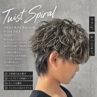 🚨9月限定クーポン🚨/メンズカット✂️➕メンズパーマ🌀➕ハイライト⚡️#ハイライト#ホワイトメッシュ