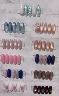美爪育成 美フォルム【定額デザインAシンプル】サンプルの中からお選びください❣️カラー&配置変更可(限定モニター価格)