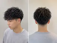 メンズカット+ニュアンスパーマ