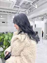 💓大好評🐼💓【究極のツヤ感】黒染めを使わない透明感🫧暗艶髪ワンカラー🤍🖤➕シルクトリートメント♻️