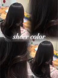 【¥13000】前髪・顔まわりポイントストレート➕髪質改善カラー💫/チョコレートブラウン.ラベンダー.暖色など
