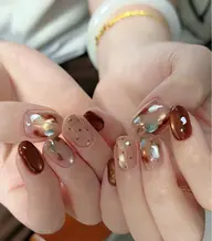 【秋限定】ブラウンニュアンスネイル♡