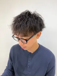 【男らしさUP🔥】短髪メンズカット+ピンパーマ