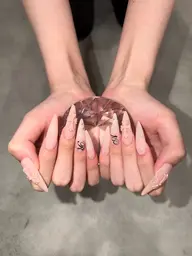 10本チップ長さ出し+持ち込みネイル ❤︎