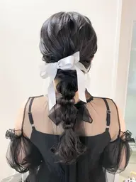 🎀当日予約限定🎀ヘアセット(ハーフアップ/編みおろし/シニヨン/巻き下ろし/ポニーテール)など