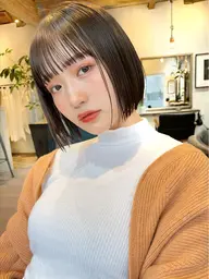 🟫オオタカ指名お客様🟫小顔補正カット+透明感ワンカラー◎ショートくびれレイヤーミニモ学割ボブ韓国表参道原宿明治神宮前