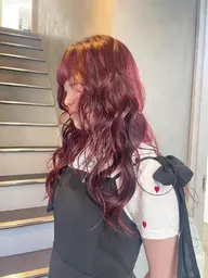 【ダメージを抑えて明るく✨】ブリーチなしWカラー+透明感カラー🤍