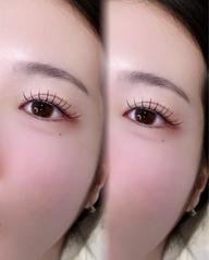 メニュー:【🫐&ヘルシー】オフ+LEDフラットラッシュ100〜120本 コーティング剤付き束感仕上げ 予約リクエスト可