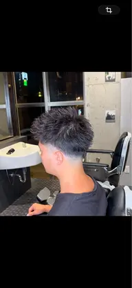 テーパーフェード×スパイキーピンパーマ【10代20代限定】（テーパーフェードにできる方のみ）