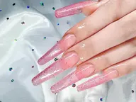 ✨(オフあり)スカルプ並みの強度✨長さ出しジェルチップアプレ💅ワンカラーorラメグラ