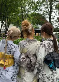 浴衣着付け👘✖️シニヨンヘアセット