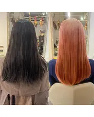 ミニモ限定 CUT&ダブルカラー ※before→afterの撮影あり