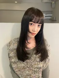 【限定価格】🥀韓国ヘアカット✄+透明感カラー(イルミナカラー)+脳呼吸ヘッドスパ20分🥀