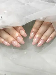 【美爪になれる✨】フレンチネイル(クリアベース)※カラー・ラメ変更🆗