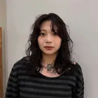 🎽カット+ゆるめパーマ【ミディアムヘア】📘📘ゆったり巻きすぎないパーマかけたい方🩵🩵