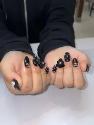 【🔰Jr担当/オフあり】スカルプ【長さ出し10本】➕ワンカラー or ラメグラデーションorマグネット➕パーツつけ放題