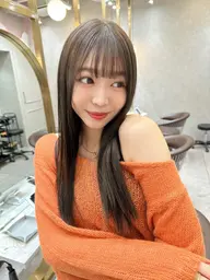 カット+前髪やわらか縮毛橋正+ クイック トリートメント ¥9900(天神大名/韓国)