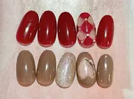 (オフ込み)キルティングorくり抜きハートnail/6週間長持ち