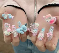 🎀「ゴテゴテ」✨チップ長さ出し10本・アートやり&パーツ付け放題