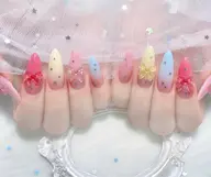 [チップ長さ出し10本込み〜25mm まで] 持ち込みアートやり＋パーツつけ放題