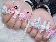 「長さだし」コテコテネイル。