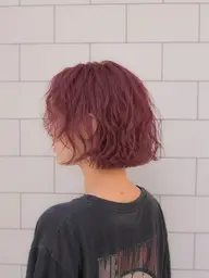 ① 🍒人気No.1|似合わせボブ+艶暖色カラー
