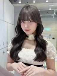 顔周りカット✨️➕ブリーチ無しワンカラー🍒ྀི➕うる艶1stepトリートメント🫧