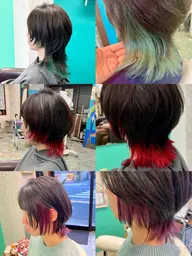 【デザイン🎨で遊ぶ】カット+インナーブリーチ+カラー