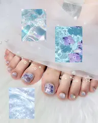 【持ち込みデザイン】フットネイル🤍✨【オフあり】