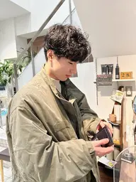👾ミニモ限定価格👾メンズパーマ+シャンプー(平日10時から16時限定)