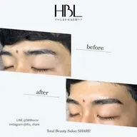 《HBLアイブロウスタイリング》眉癖改善+眉毛wax(カウンセリング→眉癖改善→Wax→ピンセットで調整)
