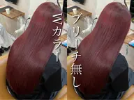 🩵🩷ブリーチなしダブルカラー🩷🩵＋髪質改善トリートメント✨