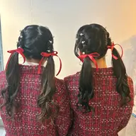 ♡双子参戦♡ペアヘアセット🩷