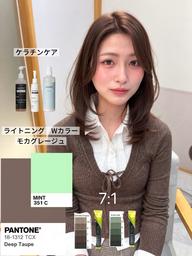 【キャンセル割引】似合わせカット+カラー✨【ショートから胸までの長さまで】(ロング料金サービス)