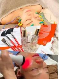 【ララピール＋電気美容鍼＋EMS+エレポ】お肌引き上げ！変わりたいならこれ✨頭首肩背中マッサージ付き！