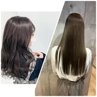 [髪のダメージが気になる方]カット＋カラー＋髪質改善ケラチントリートメント