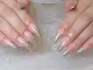 【オフあり】クリアベース💦ラメグラデーション　ジェルオフ料金が含まれています。リピーターのお客様は指名料金＋500円
