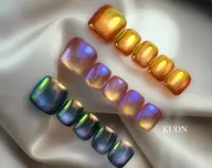 【オフ込み】フットマグネット×ミラーパウダーでオーロラの輝き💫【オフ無しもこちらのクーポン】