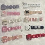 【キラキラ多め♡】フット定額デザイン👣カラー変更🉑※フットバス付